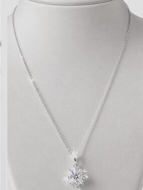 Pandora Sterling Silver Pendant Necklace with Sparkling Charm